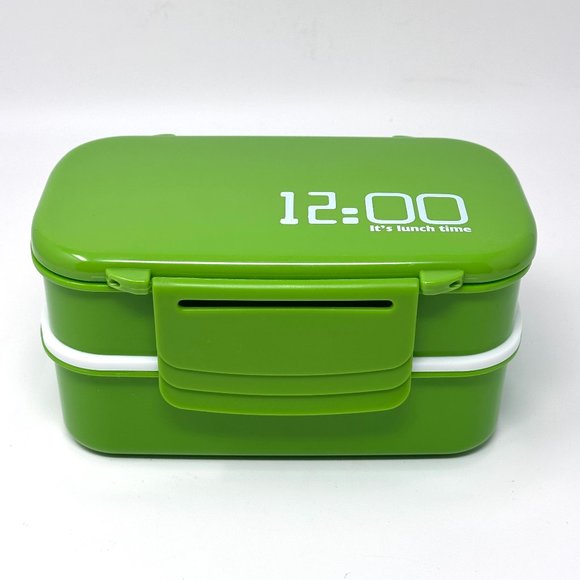 Bento Double Stack Rectangular Plastic Microwavable Lunch Box - Picture 1 of 7